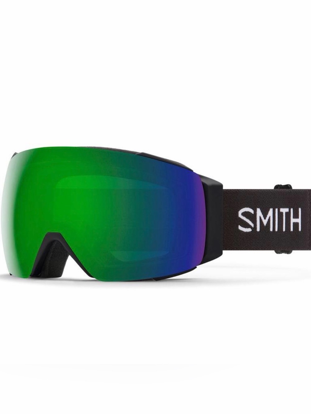 SMITH Black Frame Goggles with Green-Purple Mirrored Lens